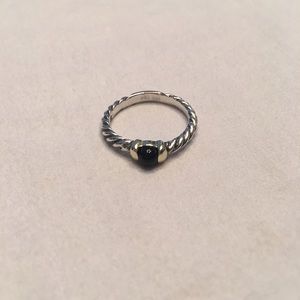 David Yurman Metro silver and onyx ring